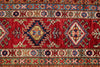 8x10 Navy and Red Kazak Tribal Rug