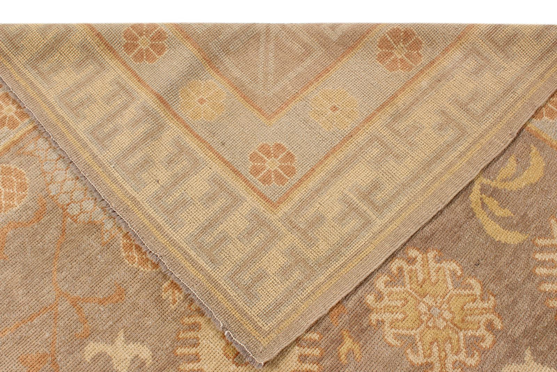 8x12 Gray and Multicolor Turkish Oushak Rug