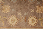 8x12 Gray and Multicolor Turkish Oushak Rug