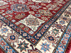 4x6 Red and Ivory Kazak Tribal Rug