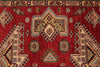 9x12 Red and Ivory Kazak Tribal Rug