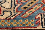 9x12 Red and Ivory Kazak Tribal Rug