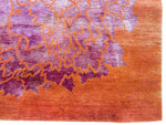 6x9 Rust and Purple Modern Contemporary Rug