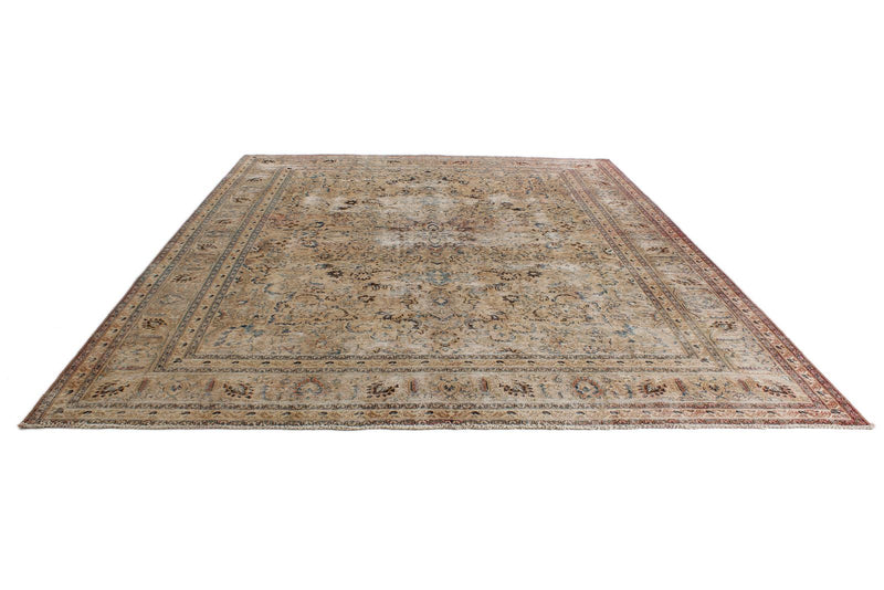 10x12 Ivory Turkish Overdyed Rug