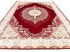 10x13 Red and Ivory Turkish Antep Rug