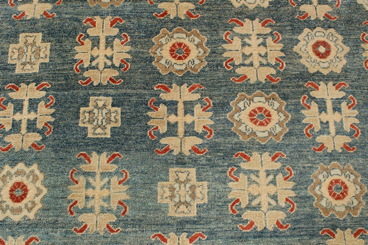 12x15 Blue and Ivory Turkish Oushak Rug