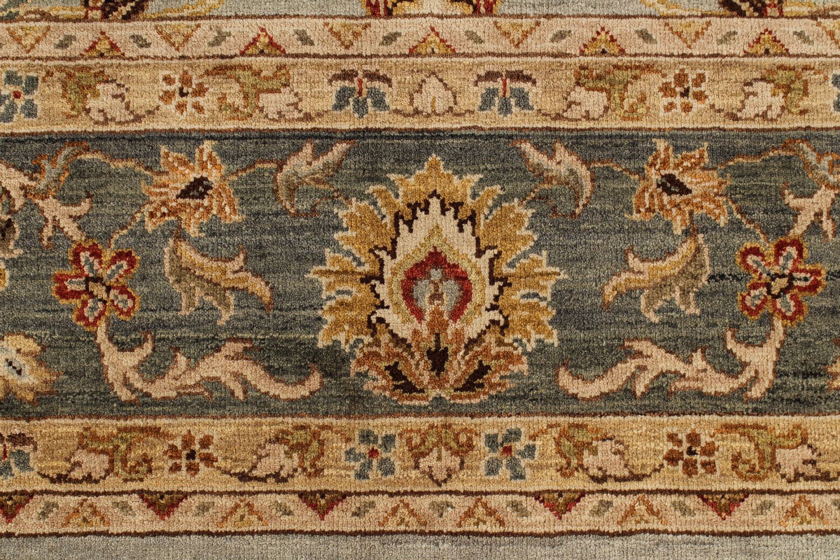 8x10 Blue and Blue Turkish Traditional Rug