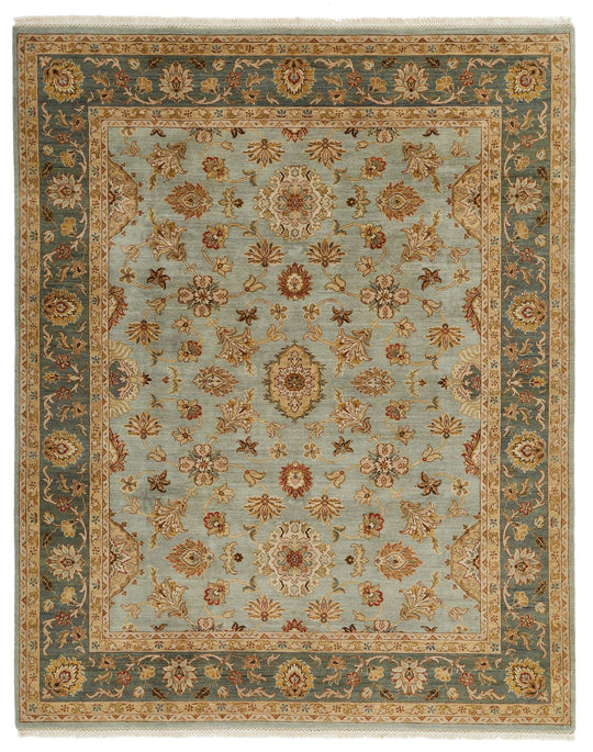 8x10 Blue and Blue Turkish Traditional Rug