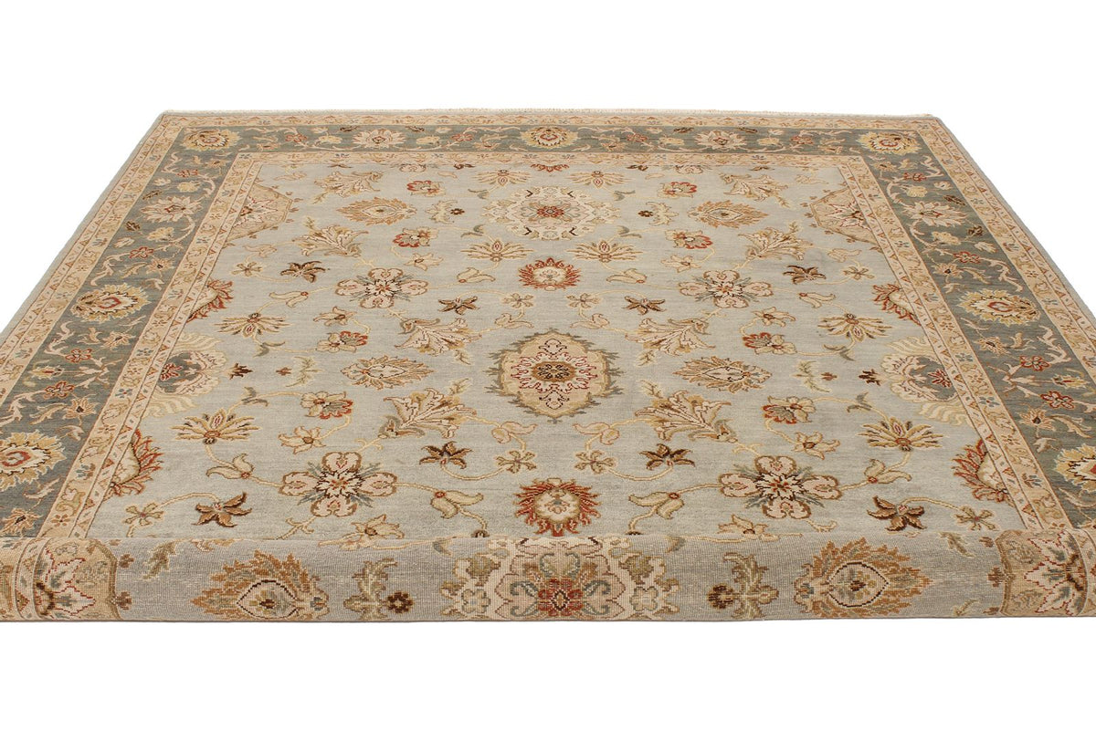 8x10 Blue and Blue Turkish Traditional Rug