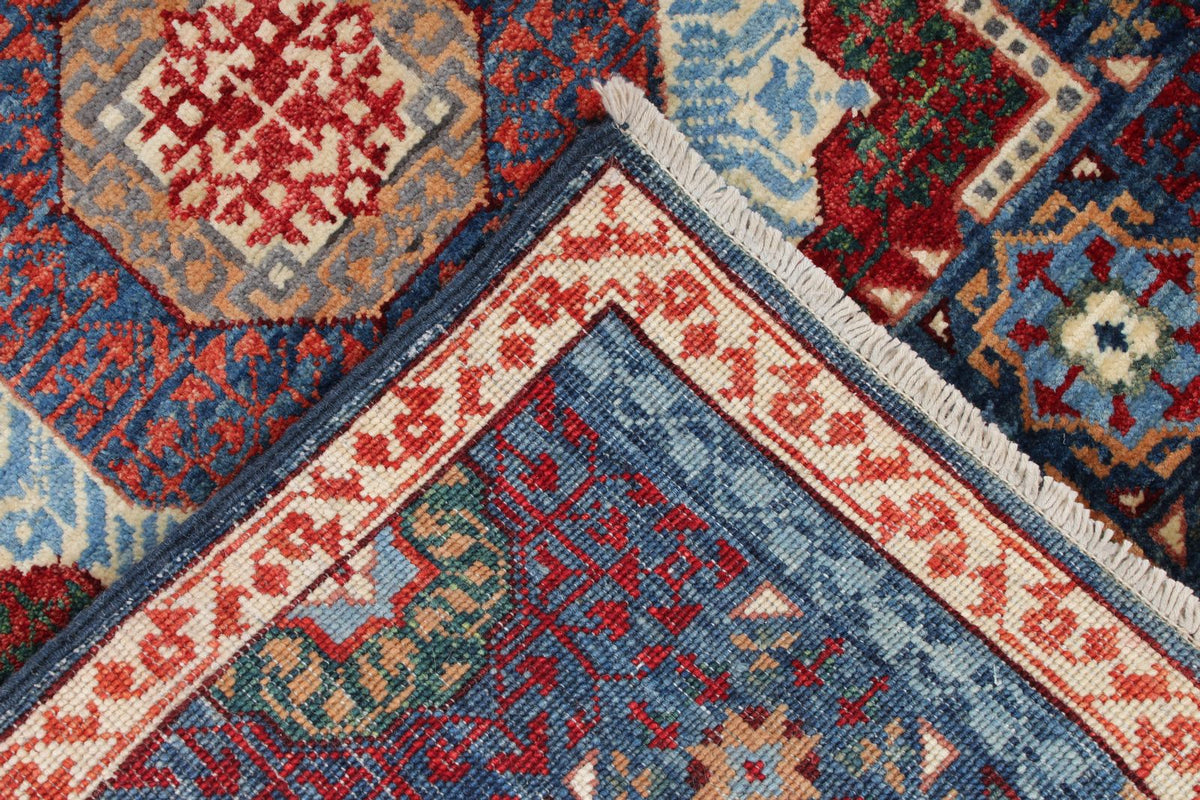 2x19 Navy and Multicolor Turkish Tribal Runner