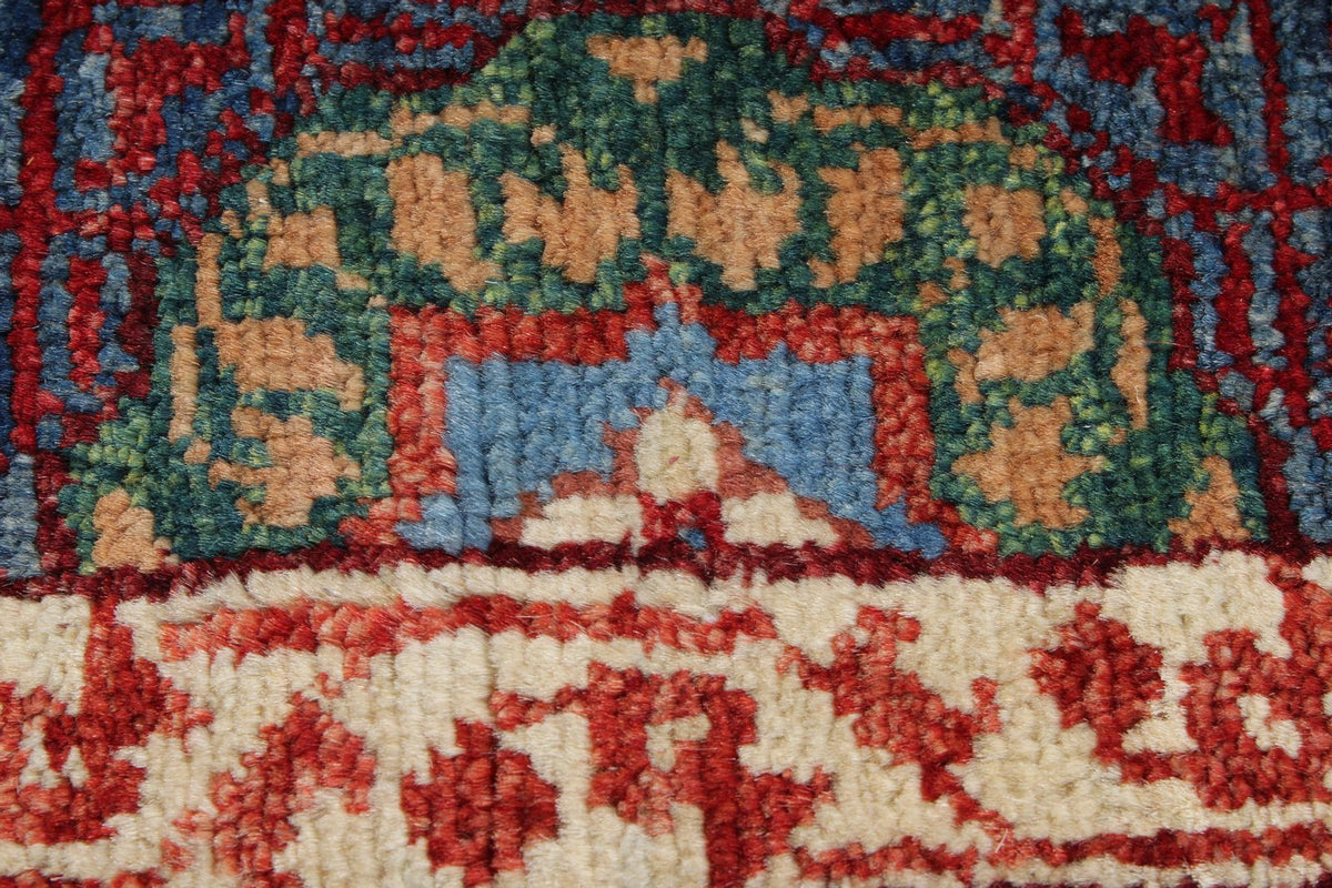2x19 Navy and Multicolor Turkish Tribal Runner