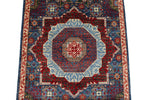 2x19 Navy and Multicolor Turkish Tribal Runner