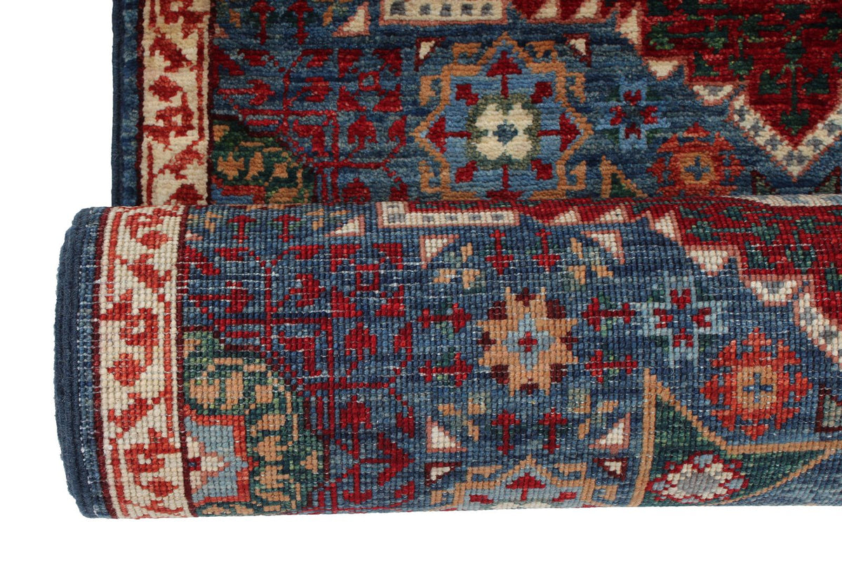 2x19 Navy and Multicolor Turkish Tribal Runner