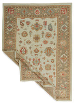 9x12 Gray and Blue Turkish Oushak Rug