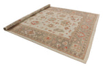 9x12 Gray and Blue Turkish Oushak Rug