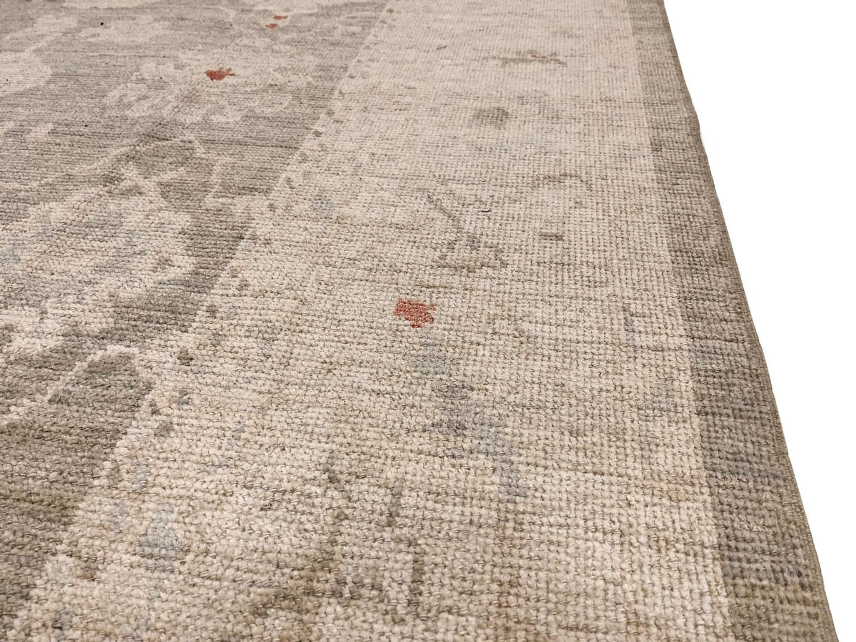 8x10 Gray and Navy Turkish Oushak Rug