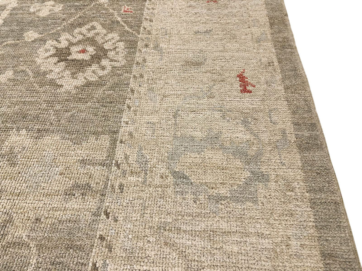 8x10 Gray and Navy Turkish Oushak Rug