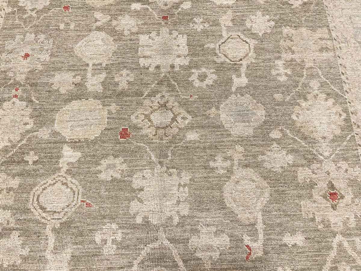 8x10 Gray and Navy Turkish Oushak Rug
