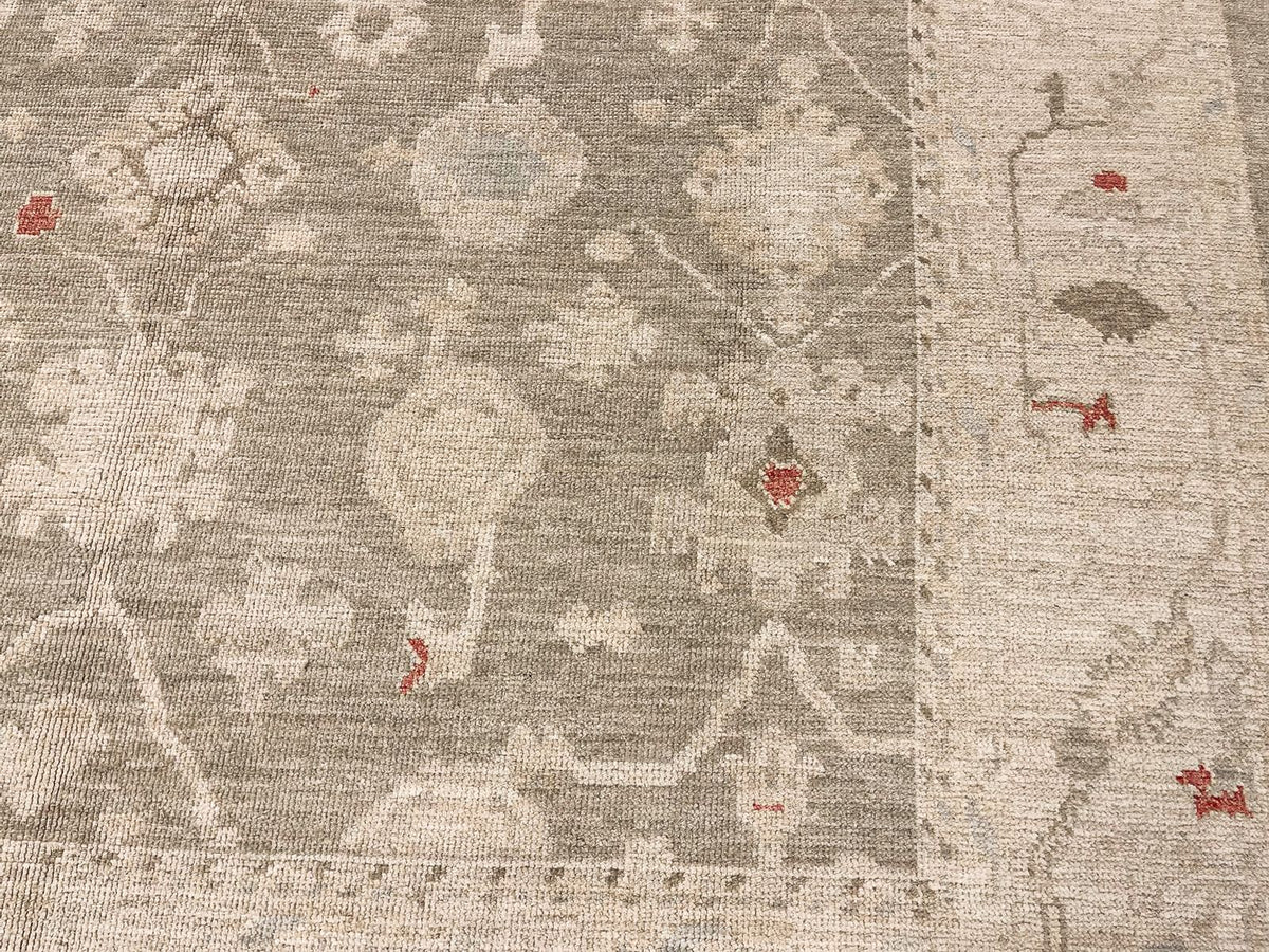 8x10 Gray and Navy Turkish Oushak Rug