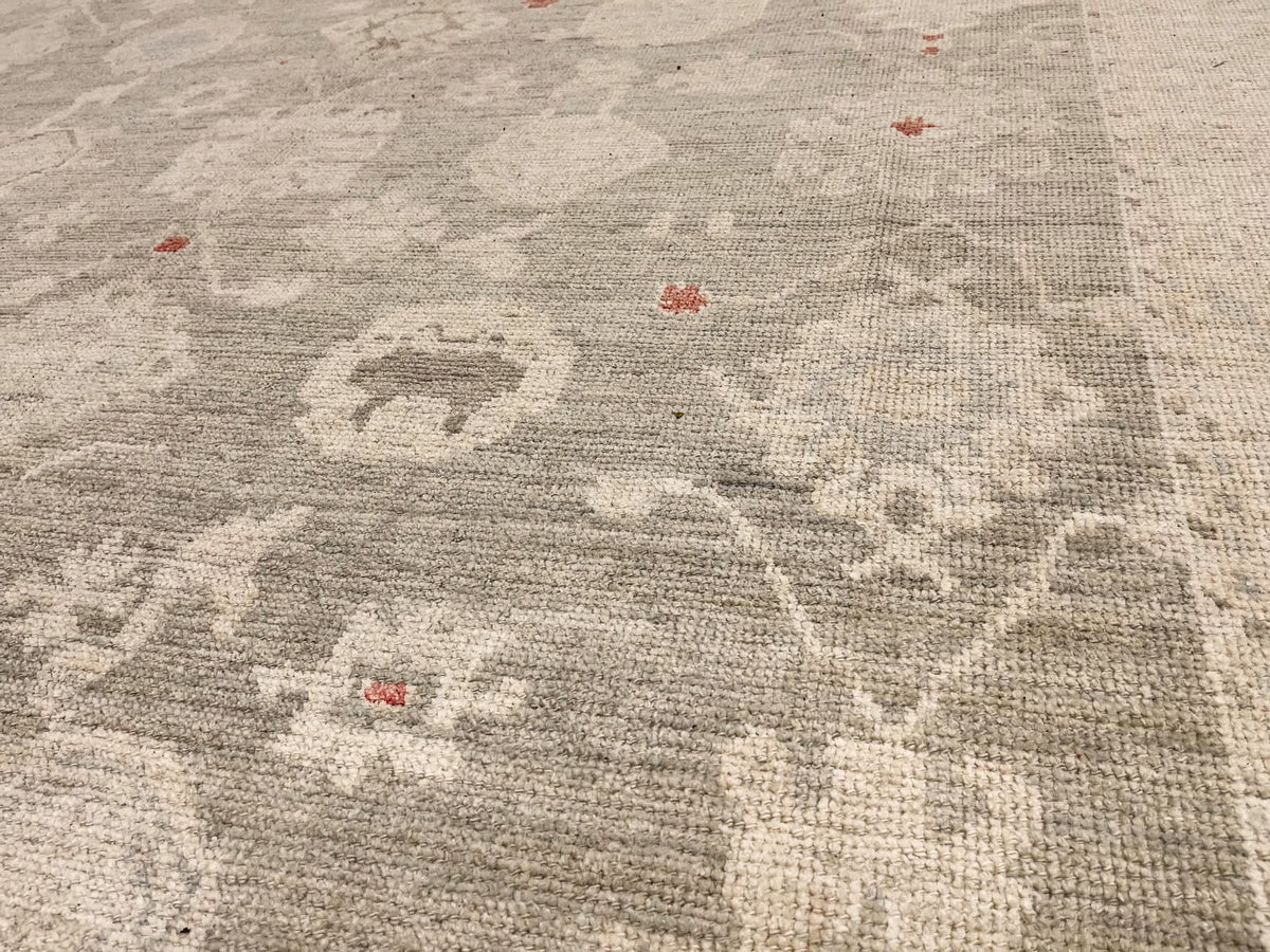 8x10 Gray and Navy Turkish Oushak Rug