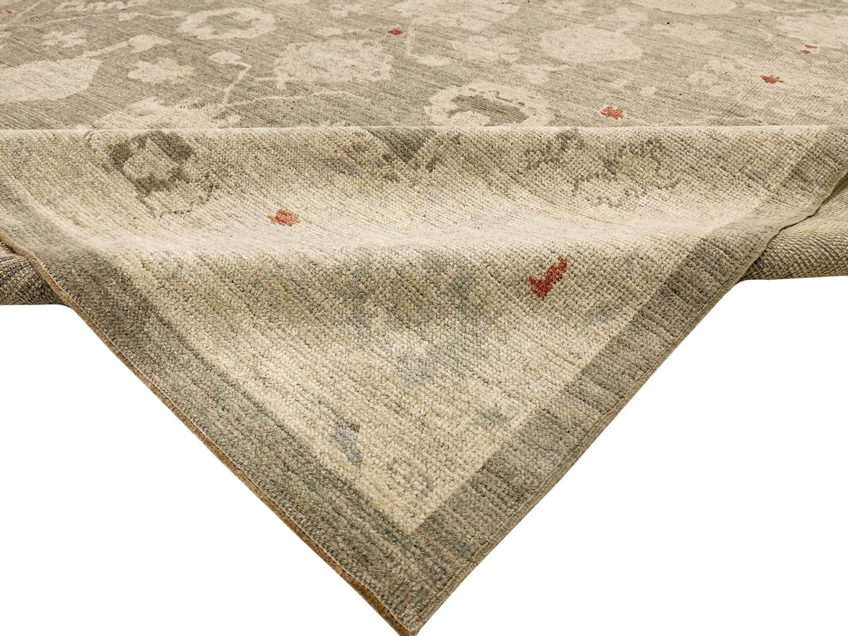 8x10 Gray and Navy Turkish Oushak Rug