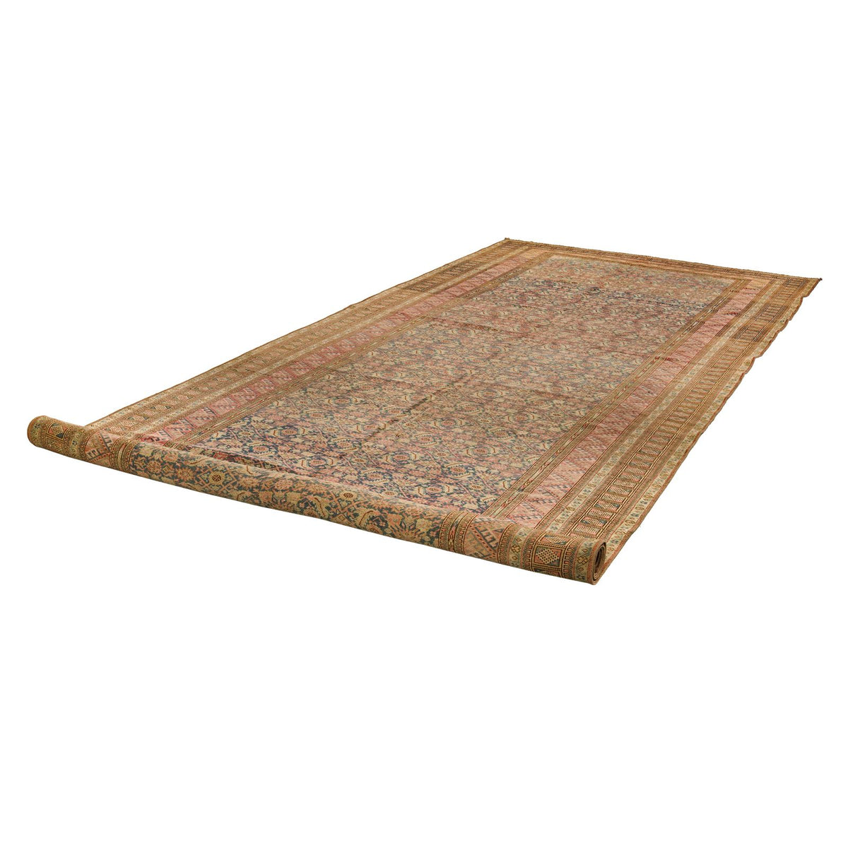 6x16 Brown and Black Traditional Rug