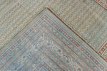 6x8 Beige and Rust Persian Kashan Distressed Area Rug