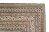 6x8 Beige and Rust Persian Kashan Distressed Area Rug