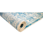 3x13 Blue and Ivory Turkish Oushak Runner