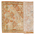 7x9 Rust and Ivory Persian Bahtiyari Distressed Area Rug