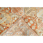 7x9 Rust and Ivory Persian Bahtiyari Distressed Area Rug