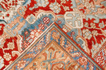 Vintage Handmade 10x13 Rust and Ivory Persian Bahtiyari Distressed Area Rug