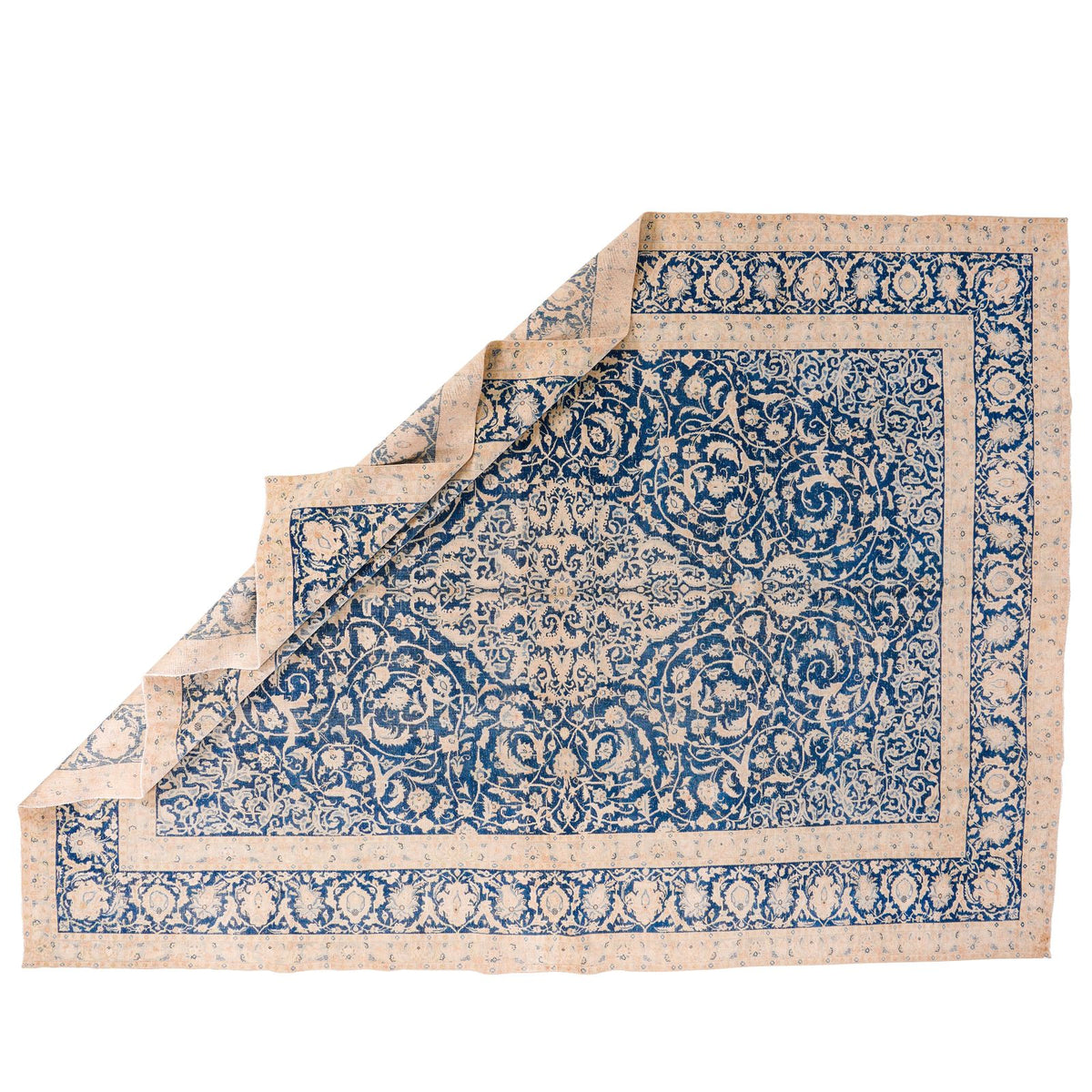 9x13 Navy and Ivory Persian Traditional Rug