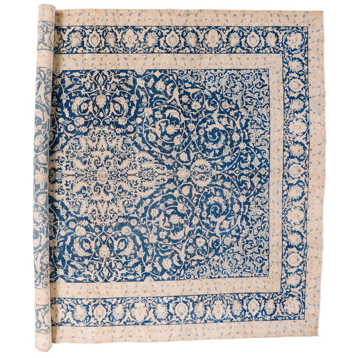 9x13 Navy and Ivory Persian Traditional Rug