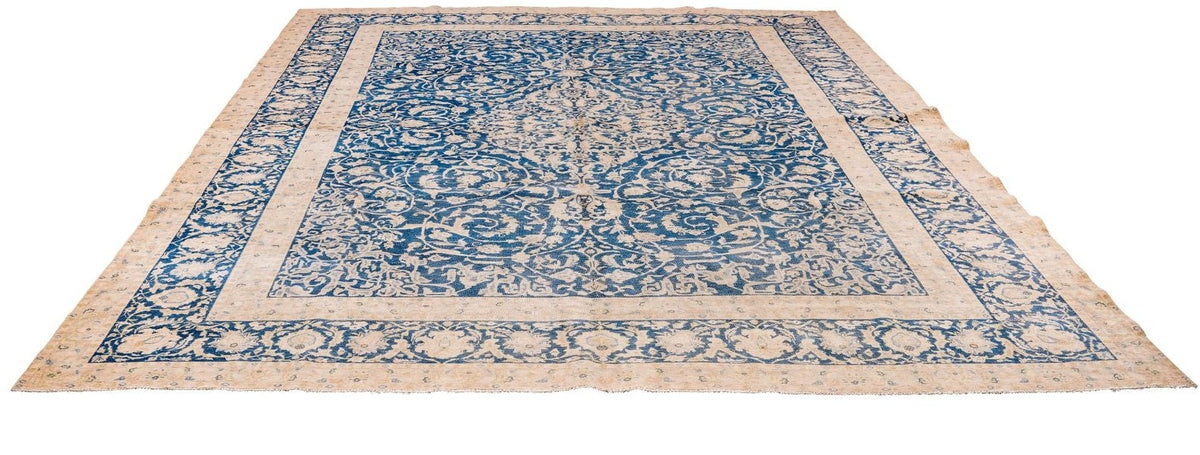 9x13 Navy and Ivory Persian Traditional Rug