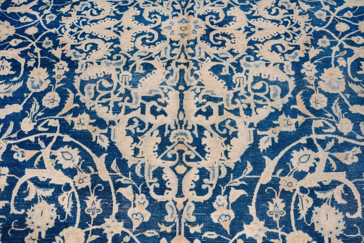 9x13 Navy and Ivory Persian Traditional Rug