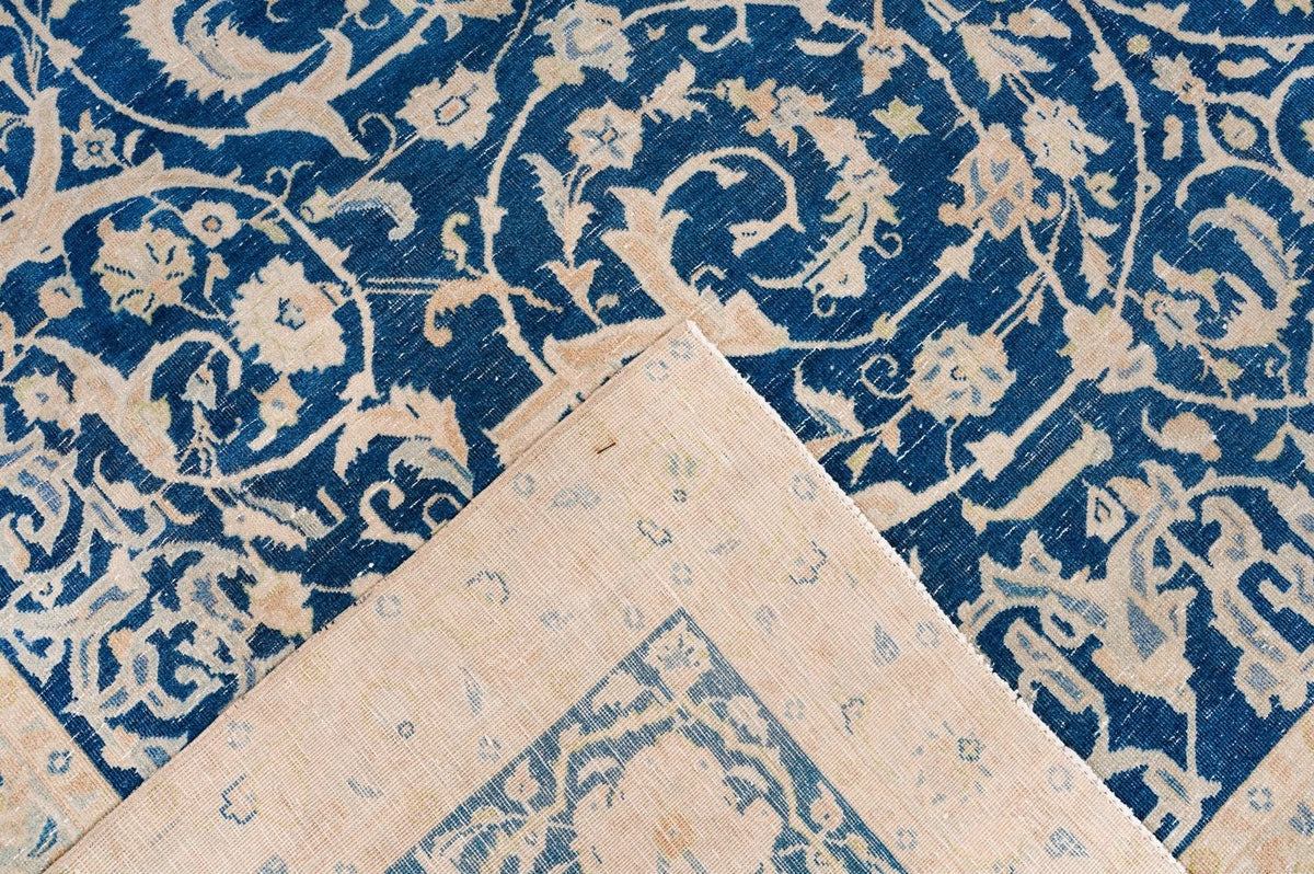 9x13 Navy and Ivory Persian Traditional Rug