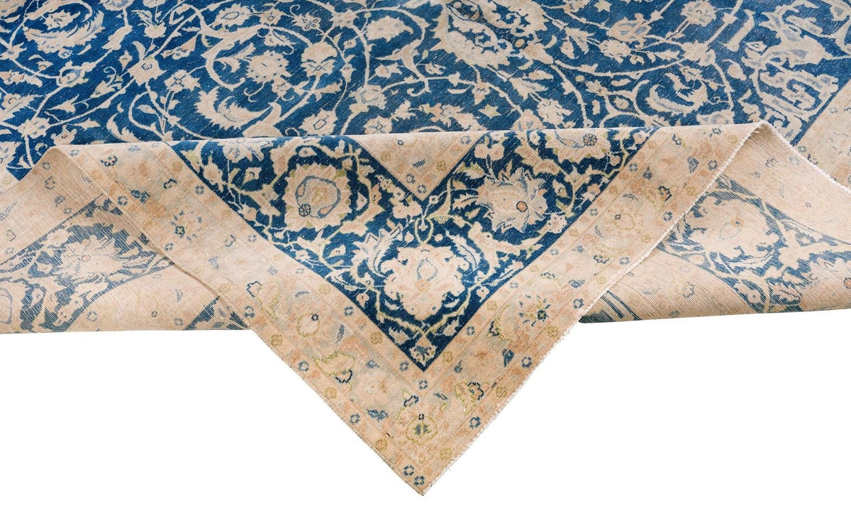 9x13 Navy and Ivory Persian Traditional Rug