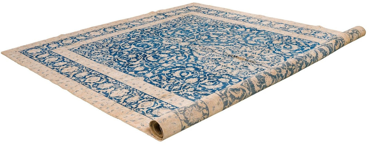 9x13 Navy and Ivory Persian Traditional Rug