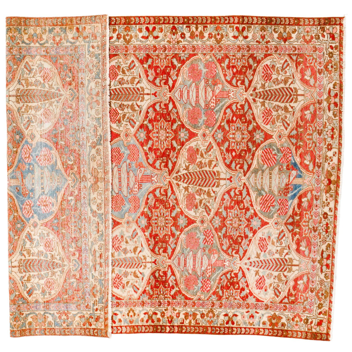 5x7 Rust and Ivory Persian Rug
