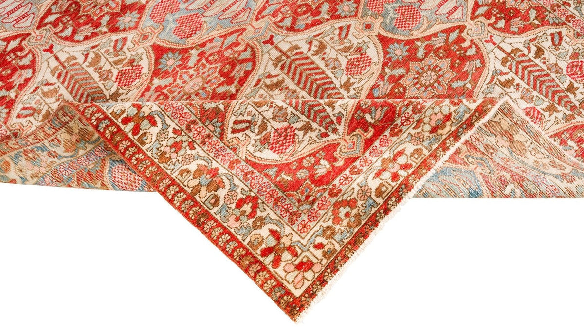 5x7 Rust and Ivory Persian Rug