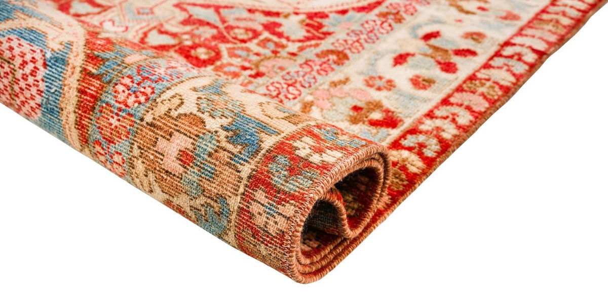 5x7 Rust and Ivory Persian Rug