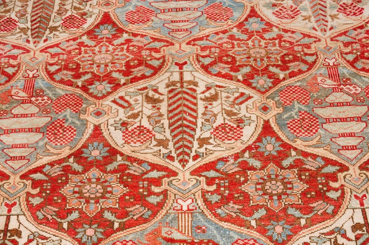 5x7 Rust and Ivory Persian Rug