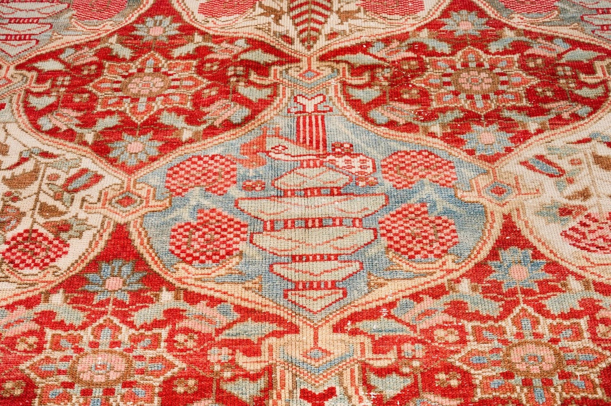 5x7 Rust and Ivory Persian Rug