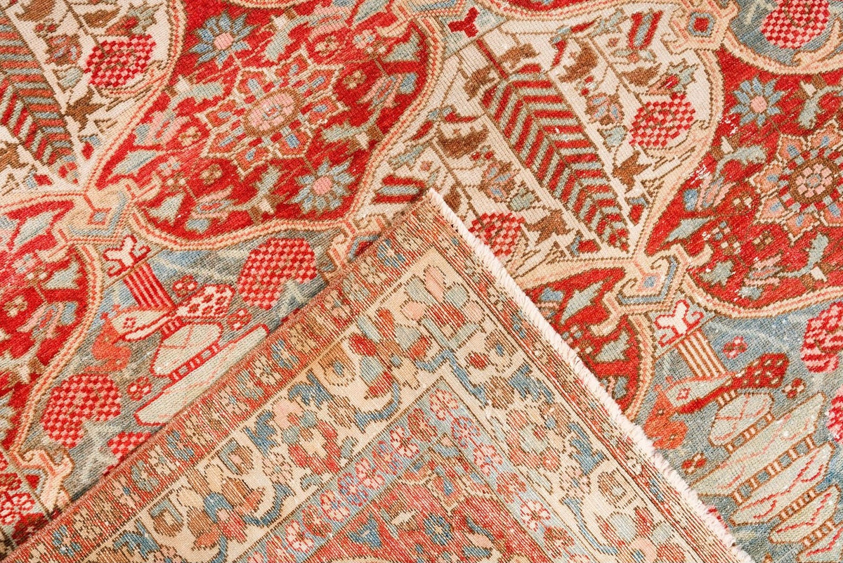 5x7 Rust and Ivory Persian Rug