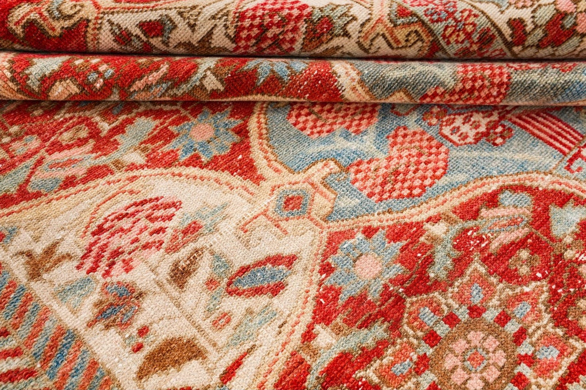 5x7 Rust and Ivory Persian Rug