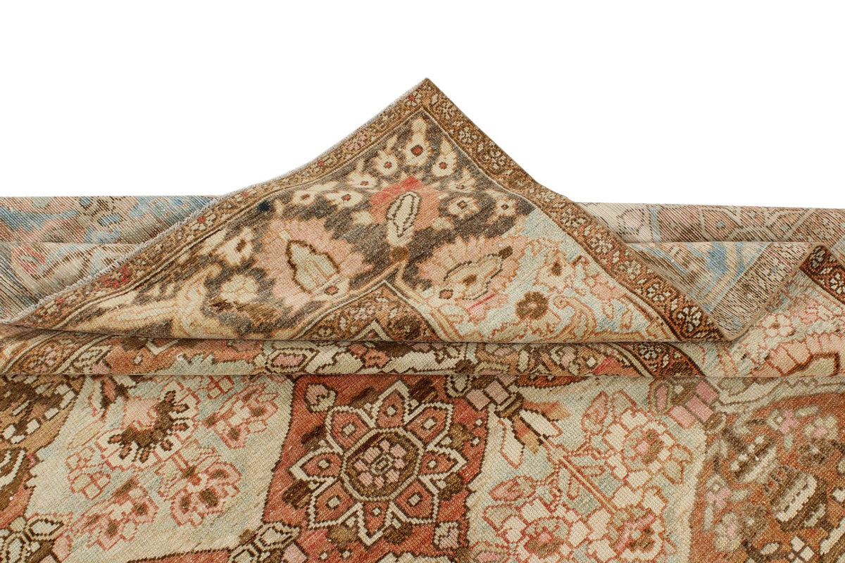 7x10 Rust and Ivory Persian Rug