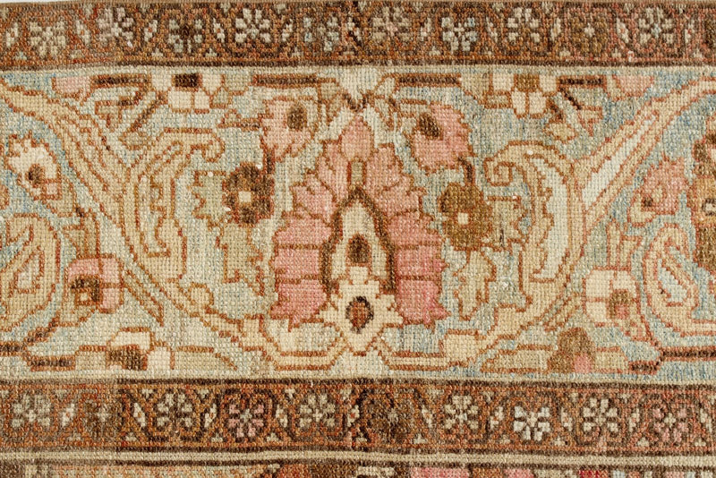 7x10 Rust and Ivory Persian Rug