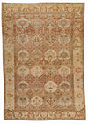 7x10 Rust and Ivory Persian Rug