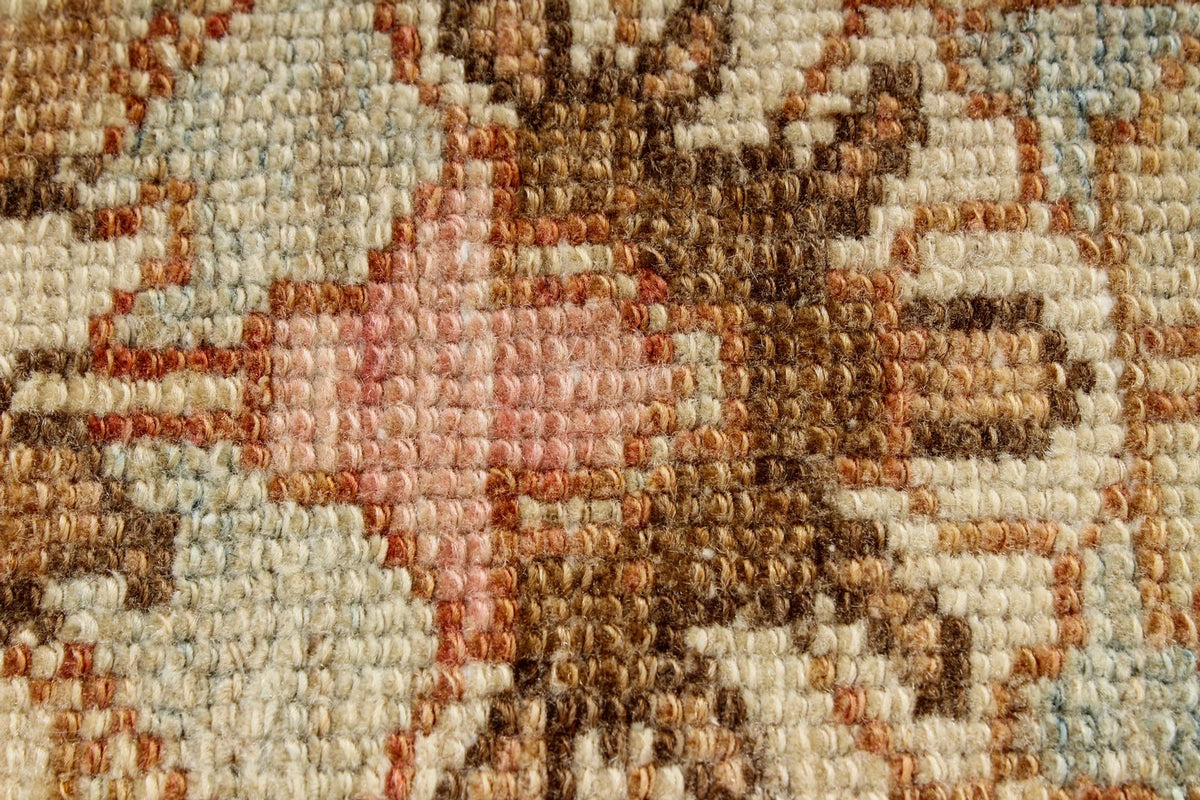 7x10 Rust and Ivory Persian Rug